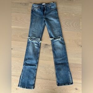 Zara Women's Distressed Skinny Jeans - Blue